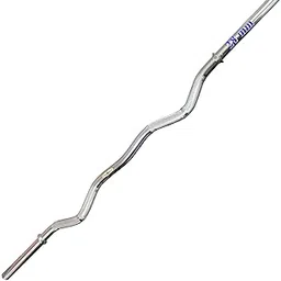 Gyming World® ( 4 feet ) Zigzag Solid 28 mm Thickness Barbell | Standard zigzag weight bar | with 4 Locks-picture-32