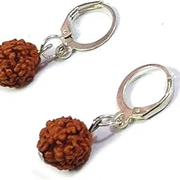astroghar Natural Rudraksh Rudraksha Earrings Pair For Women And Girls-picture-23