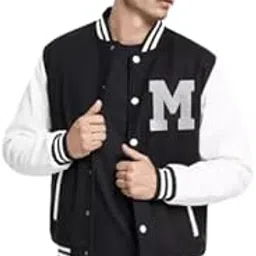 paklon Men's varsity jacket for winter wear full sleeves casual jacket letterman cotton fleece-picture-36