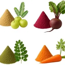 Myla Organics Solar Dehydrated Combo Powders (Amla + Beetroot +Moringa + Carrot) - 4x100g = 400 gram-picture-67