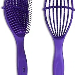 Zeyu Detangler Hair Brush for Curly Hair Comb for Women Men & Kids | Flexible & Soft Nylon Bristles Hair Brush for Men & Women | Curly Hairs Comb | Hair Brush for Long/Short/Straight/Curly Hair(Blue)-picture-44
