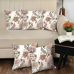 Amazon Brand - Umi Velvet Printed Cushion Cover 14x14 Inch - Set of 5 Large Square Throw Pillow Covers for Sofa Living Room or Home Decor-picture-32