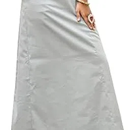 Women's Cotton Petticoat (Silver Grey , Medium)-image-4