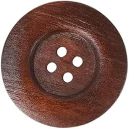 Bhavya Enterprises Craft Big Size 40mm(1 1/2") Brown Round Wood Buttons 4 Holes Craft Sewing Button (pack of 20 pcs)-picture-15