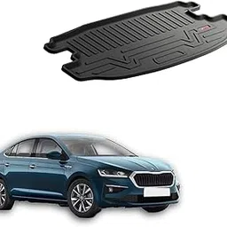 Premium Car Boot Mat for Slavia(2022-Present) | Waterproof Anti-Slip Dustproof Dicky Mat | Custom Fit Rear Trunk Liner Heavy Duty Protector | Durable TPE Boot Mat for Car Accessories-image-32