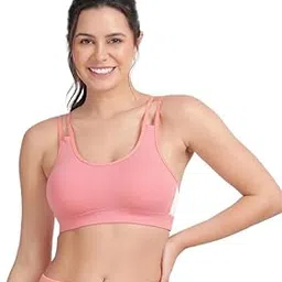 envie Women's Cotton Padded Sports Bra_Removable Pad, Full Coverage, Non-Wired, T-Shirt Type Bra|Inner Wear for Gym,Workout,Yoga Daily Use Sports Bra-picture-14
