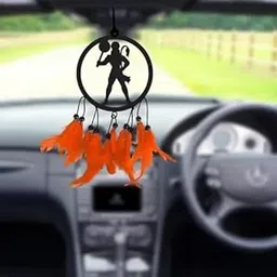 Ubha Hanuman Orange Handmade Dreamcatcher for Car, Bedroom, Wall Decor | Positive Energy & Protection Hanging Ornament | Decorative Showpiece Wall Hanging | Ubha_Hanuman_Orange_01-picture-34