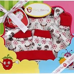 Mini Berry New Born Baby Gift Set in Red Color 6 PCs-picture-19