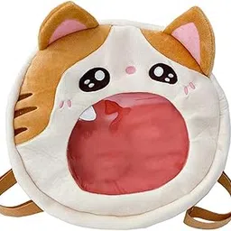 bnf Cartoon Plush Backpack Cute Large Capacity Portable School Bag Bag yellow without doll|Clothing, Shoes & Accessories-picture-10