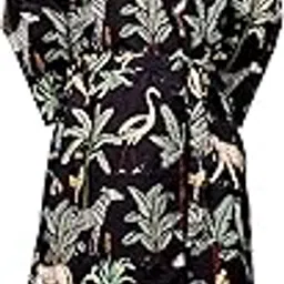 Ravaiyaa - Attitude is everything Cotton Men's Bathrobe Sleepwear Spa Wrar Nightdress (Black Forest)-picture-33