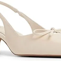 AZIZZA Women's Beige Heels-image-4
