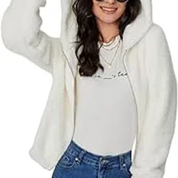 CRAMPLE®Zip Up 3D Ears Design Hooded Flannel Jacket-picture-25