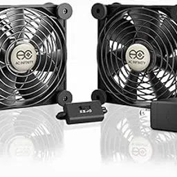 AC Infinity MULTIFAN S7-P, Quiet Dual 120mm AC-Powered Fan with Speed Control, for Receiver DVR Playstation Xbox Component Cooling-picture-10