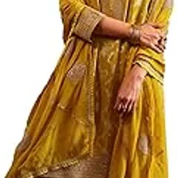 libas art Women's Silk Blend Embroidered Kurta Set-picture-37