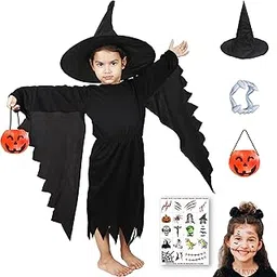 Sarvda Halloween Dress | Costume and Accessories | For Girls and Boys | Kids & Adults | Haunted Horror Theme Party Vampire Witch Ghost Skeleton Draculla Zombie Pumpkin Scary Cosplay Dress-picture-25