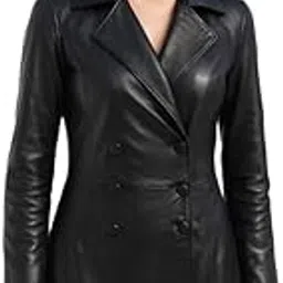 urbanhides Noir Essence Luxury Full-Length Genuine Leather Coat for Women | Women's Leather Coats, Black Leathers Coat, Lambskin Coats, Regular Fit, Two Pockets-picture-17