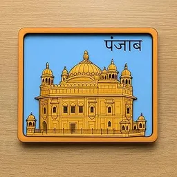 Tinywalk Golden Temple Amritsar 3D Wooden Fridge Magnet | Harmandir Sahib Souvenir | 3D Effect Refrigerator Magnet for Home, Kitchen & Office Décor image 1