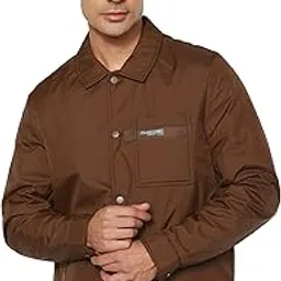 qube by fort collins Men's cotton Standard Length Regular Fit Shacket - Jacket In The Style of Shirt, Warm, Stylish & Trendy Winter Outerwear-picture-12