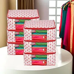 SHAPING FABRIC Garment Cover Non-Woven 90 GSM with Transparent Window & Double Metal Zipper – Pack of 6 | Dustproof Clothes Storage Bag for Sarees, Suits, Jackets, Shirts SBXLRL152493517524148525281-picture-37