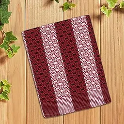 Ruah 100% Cotton Blanket/poorvai for Adults (60"x90") | Soft & Breathable Single Bed Sheet Blanket | Ideal for AC Room & Mild Winter | Machine Washable (Red)-picture-44