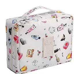 Travel Cosmetic Organizer Bag Case Multipurpose Pouch for Cosmetic Makeup Organizer for Daily uses (White, Style A)-image-23