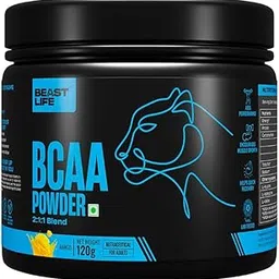 BEASTLIFE High Recovery Bcaa Mango|2:1:1 Blend,Unleash Your Energy,Premium Sports Nutrition,High Absorbtion Recovery Powder For Men & Women (120 G,Mango),1 Count,15 Servings-image-62
