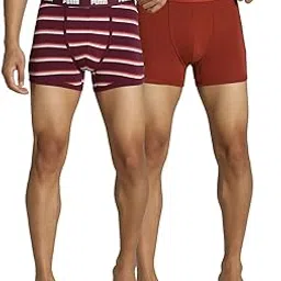 puma Men's Cotton Classic Regular Solid Trunks image 1