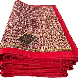 HALLUCINATION Chatai Mats for Home Sleeping on Floor Single Double King Queen Size Natural Dried Korai Pai Grass Made Yoga Mat (Rose, King)-picture-29