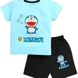 Kid Boys Cotton Blend Cartoon Printed Cotton Blend Top & Bottom Clothing Set-picture-53