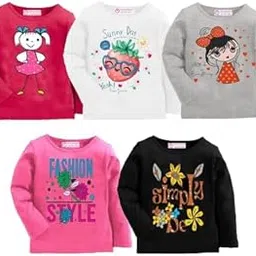 GOODLUCK BANIYAN Cotton Kid's Full Hand T-Shirt | Regular & Casual T Shirt for Baby Child | Printed Baby Kid Upper Wear| Kids Cotton T Shirts | Cuddle Pack of 5-picture-36