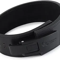 10mm Lever Belt – Black Leather Weightlifting Belt with Black Buckle – Powerlifting Gym Belt for Men & Women – Heavy-Duty (Black Belt Black Buckle, S)-image-55