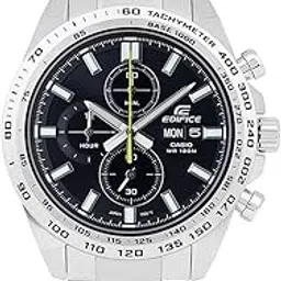 casio Edifice EFR-574D-1AVUDF Black Analog Dial Silver Stainless Steel Band Men's Watch Chronograph 100M Water Resistant ED593-picture-10