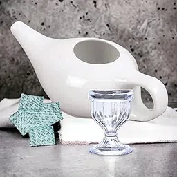 GoodsHealthShop Ceramic Jal Neti Pot for Sinus (White)-image-8