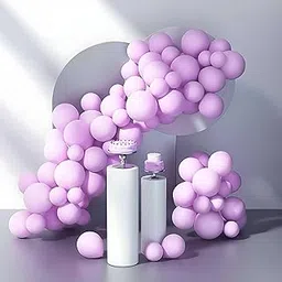Flyloons Purple Pastel Balloons Pack of 50 for birthday decoration items also suitable Baby Shower, Anniversary, Wedding, Celebration, Party-picture-28