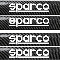 ISEE 360® 4PCS Anti-Scratch Door Sill Car Stickers Compatible for Sparco Car Exterior Sill Guard Protector Carbon Fiber and Vinyl Sticker-picture-11