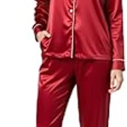 7daysilk Radiant Red PJ Set for Women – Feel The Glamour, Sleep in Silk-picture-28