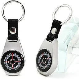 Keychain Pocket Compass Equipment, 2 Pack Key Ring Military Survival Magnetic Mini Metal Compass, Waterproof, Gear Compass for Men Kids Hiking Watch, Suunto, Camping, Adventure Outdoor Accessories-picture-27