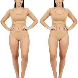 femula Full Hipster Cotton Stretch Mid Waist Full Coverage Panties for Girls and Women (Pack of 2 Same Colour)-picture-13