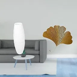 TRENDIVIBE Simple Floor Lamp Light Bulb Cage Guard Wrought Iron Ginkgo Leaves Abstract Sculpture for Living Room Office Hotel Dining Room Bedroom Household-image-10