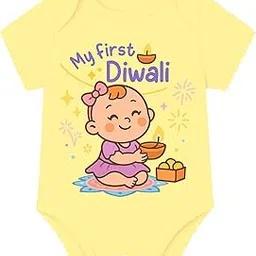 lillypupp My First Diwali dress romper for baby boy Girl | Deepavali clothes outfit for newborn Photography outfit and photoshoot props.-picture-56