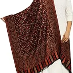 Ravaiyaa - Attitude is everything Winter Neck Scarf Warm Soft Scarves Women Large Wool Stole Hot Shawl (Black)-picture-52