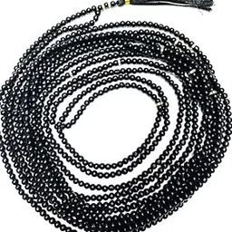 JANNAT Crystal Black Premium Hazara Tasbeeh (1000 Dana) 8MM Beads Misbaha Tasbih Black Maala-picture-10