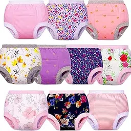 BIG ELEPHANT Baby Girls' Toddler Potty 6 Pack Padded Pure Cotton Pee Training Pants Underwear-picture-29