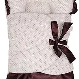 KEETATO 3 in 1 New Born Soft Cotton Baby Bed Cum Carry Bed/Dots Printed Baby Bed/Sleeping Bag & Mattress/Multipurpose Cotton Baby Bed/Unisex Baby Bedding for New Born (0-8) months-picture-24