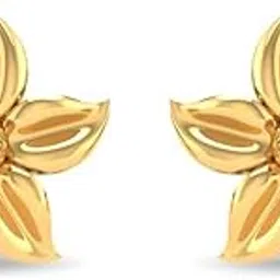 kisna JEWELS 14KT|18KT BIS Hallmark Pure Gold Stud Earrings For Women with Screw Back clouser-picture-11