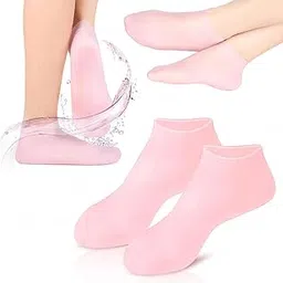 Vaansi Silicone Socks, Moisturising Gel Socks Foot Anti-cracking Protector Foot Care Tool Prevention Socks for Dry Feet Ankles Cracked Heel Repair Foot Care Socks for Women Men-image-6