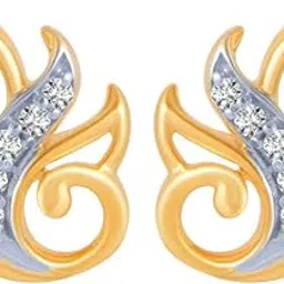 p.c. chandra jewellers 18k (750) Yellow Gold and Diamond Stud Earrings for Women-picture-27