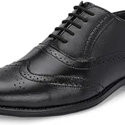 mactree Men's Genuine Leather Brogue Lace Up Formal Shoes-picture-12