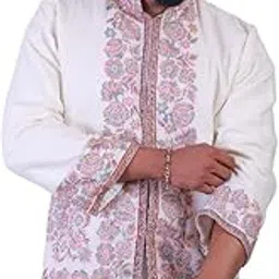 tromboo Men's White Kani Wool Jacket Full Sleeve Casual Short Kurta-picture-36