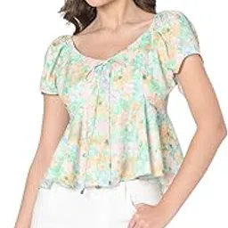 vero moda Floral Print Peplum Top-picture-37
